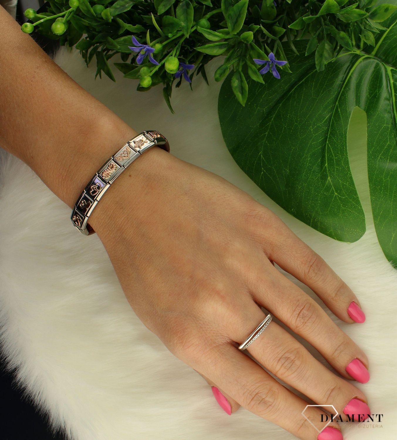 Nomination Link 9K zawieszka różowe złoto 'I love you' 430305 36.jpg